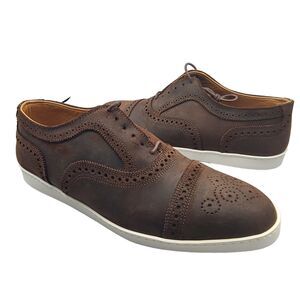 Allen Edmonds "Strand" Sneakers Suede Oxford Dress  Brown Waxed 5128 sz 9.5 new